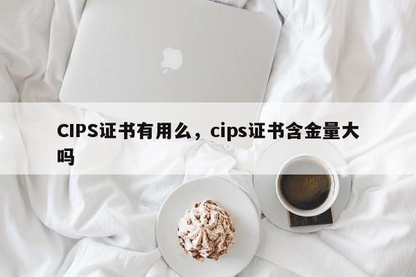 CIPS证书有用么，cips证书含金量大吗